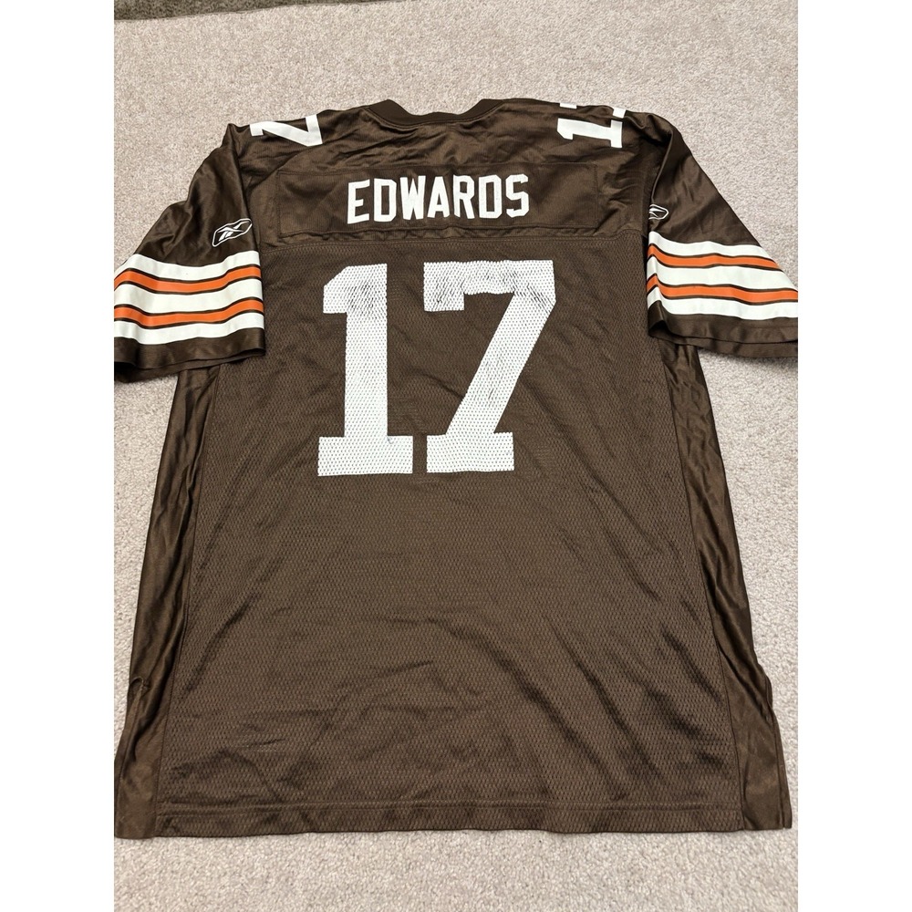 VTG Y2K Cleveland Browns Braylon Edward's Reebok Jersey NFL #17 Size XL - Picture 2 of 5